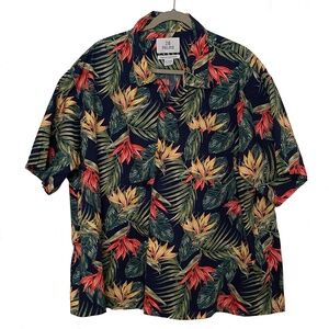 Mens casual, collar, button-down, print, short-sleeve, size 3XL